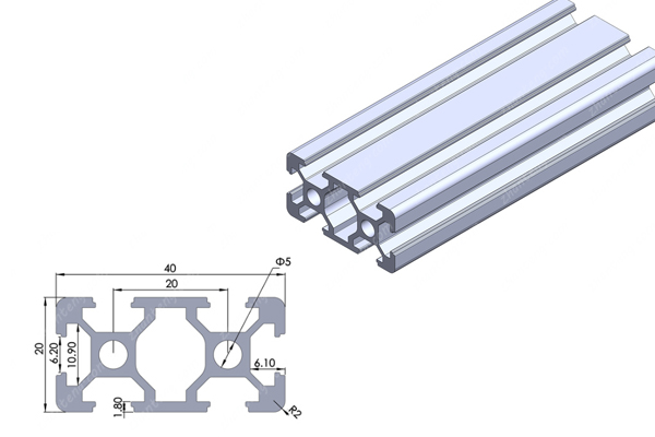 2040 aluminum extrusion profile 2040 aluminum extrusion profile